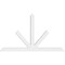 Ekena Millwork Saratoga Architectural Grade PVC Gable Bracket, 108"W x 63"H x 4"D x 6"F, 14/12 Pitch GBP108X63X0406SAR00 - alternate 2
